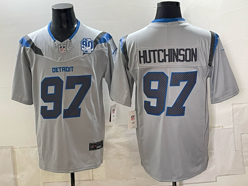 2026 Men Detroit Lions #97 Hutchinson grey Nike Limited NFL Jersey 0912001